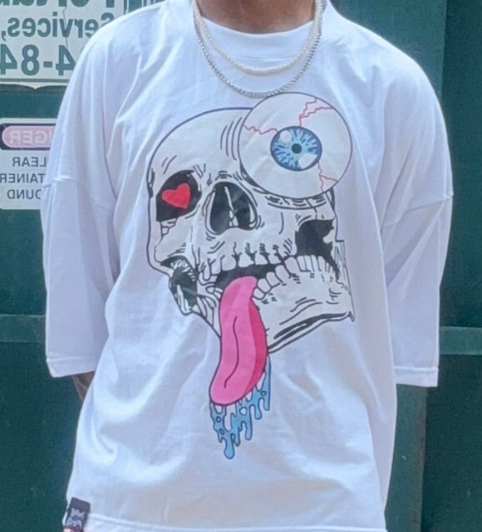 Oversized Boxy Skeletal  
Lust Graphic Boxy T-Shirt